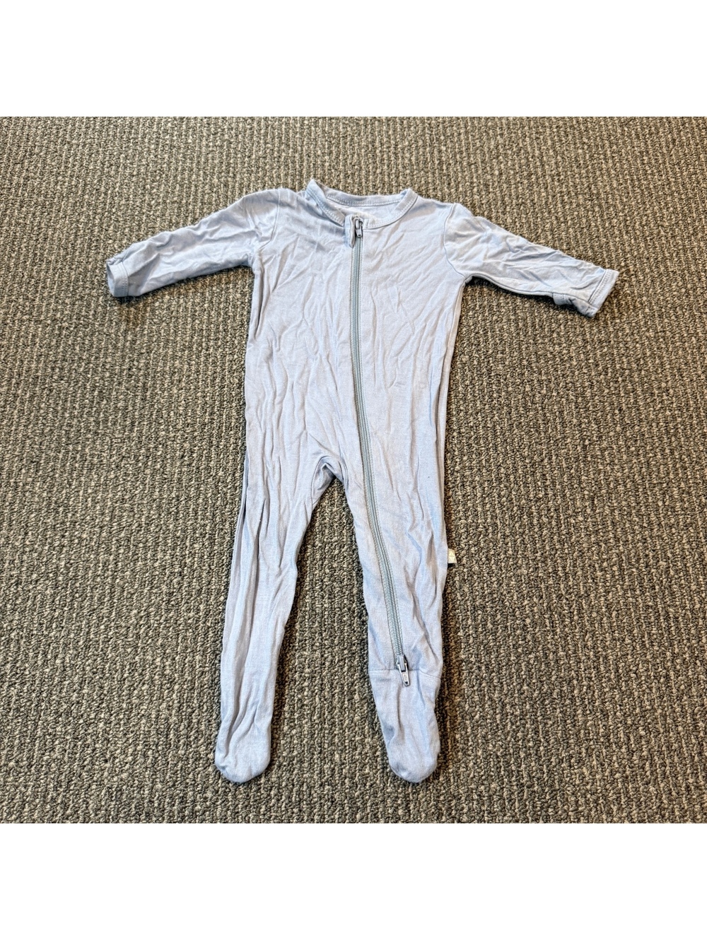 Kyte Baby Bamboo Baby Footed Pajamas 0-3 Months Light Blue